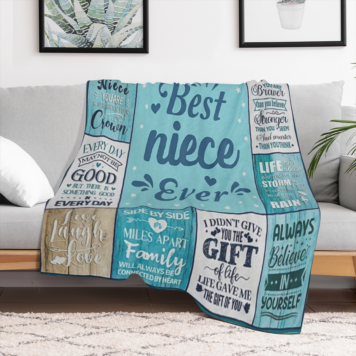 1 pc Niece Gifts from Auntie, Favorite Niece Gifts, Gifts for Niece, Best Niece Gifts Niece Gifts from Aunt Uncle, Niece Birthday Gifts Idea, to My Niece Christmas Graduation Gifts Blanket 80x60