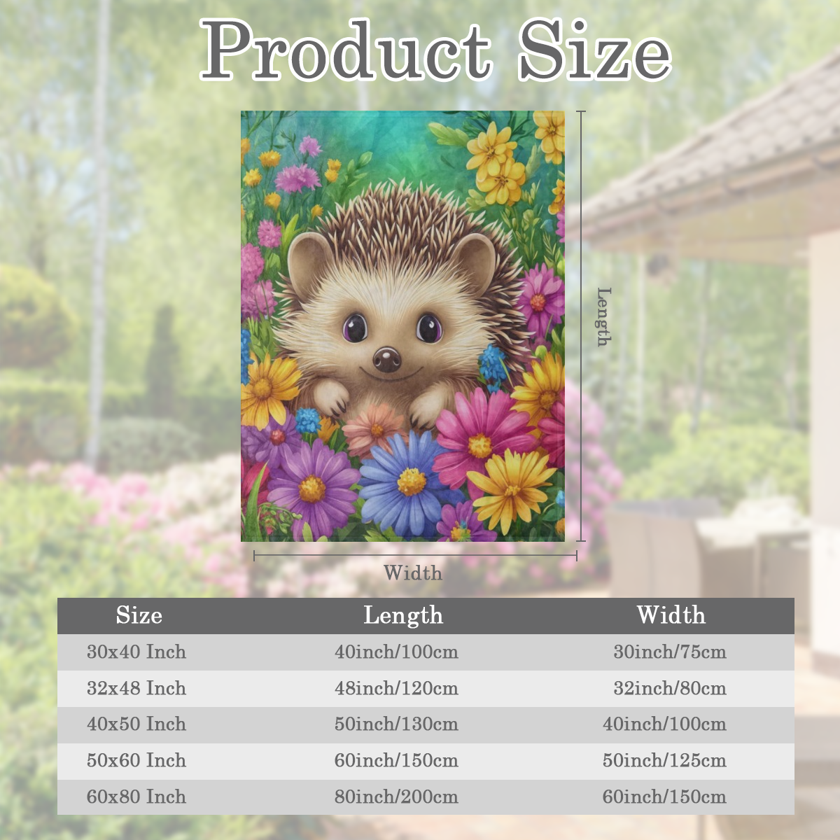 Cute Hedgehog And Floral Blanket Ultra Soft And Cozy Flannel Throw Blankets, Warm, Lightweight And Fuzzy Perfect for Bed, Couch, Travel And Outdoor Use for Men Women Adults