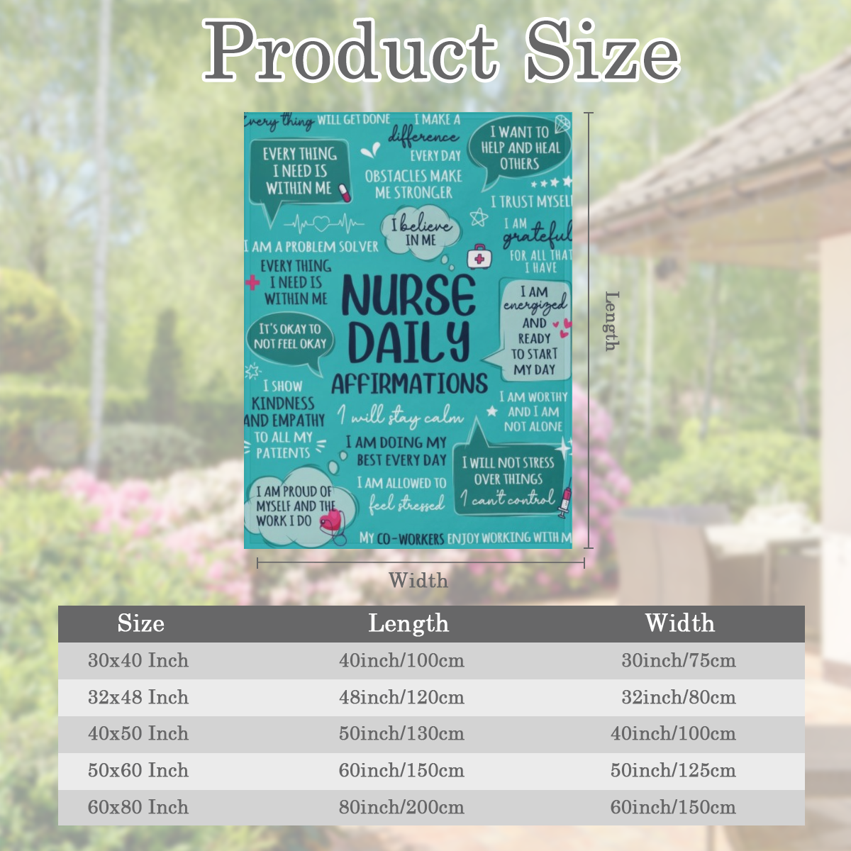 1pc Soft Nurse Blanket - 6080 Nurse Gifts For Women Men With Daily Affirmations, LPN RN Gifts For Nurses, Nurse Appreciation Gifts, Nursing School Graduate Birthday Gifts