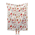 Christmas Throw Blanket, Christmas Decorations Gifts For Women, Sherpa Flannel Fleece Winter Holiday Blanket, Fluffy Cozy Soft Christams Throws For Couch Sofa Bed, Gingerbread, 50" X 60", Cozy Flannel