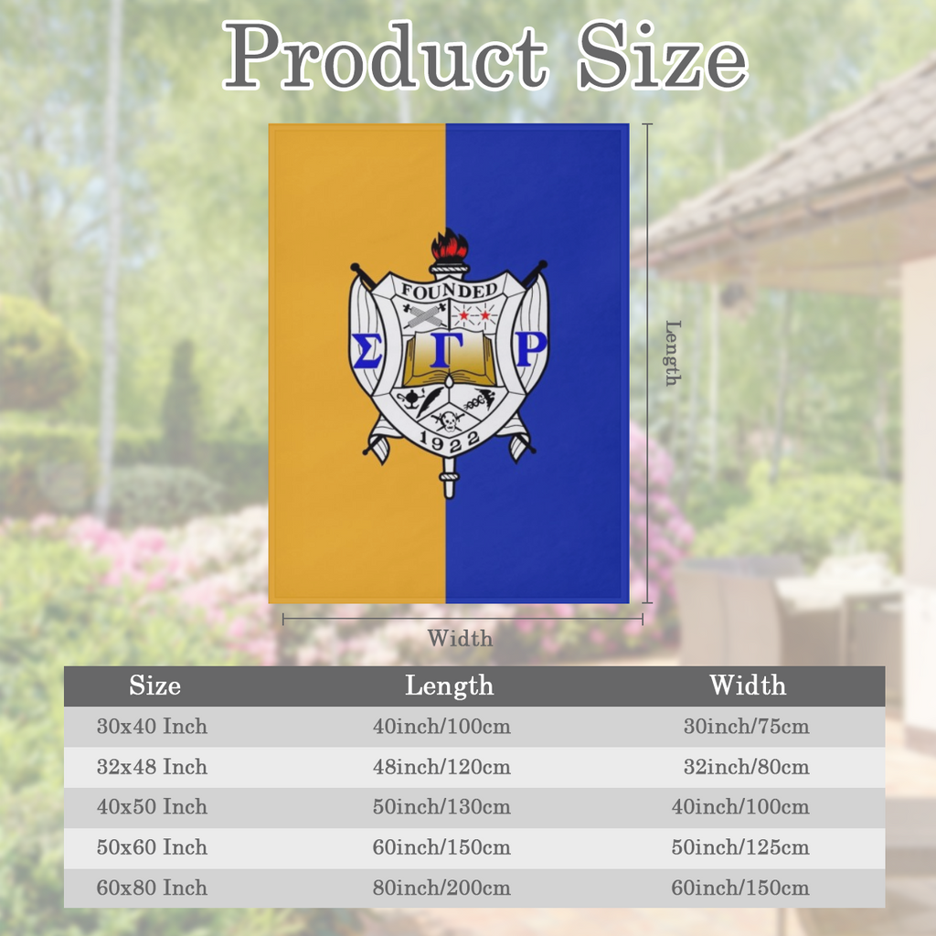 1pc Super Soft Sigma Gamma Rho Sisterhood Throw Blanket - Vibrant 1922 Blue Yellow Sorority Paraphernalia for Woman - Ultra Lightweight, Thin, Air- Conditioned Fleece Blanket for Bed, Sofa, Car in All