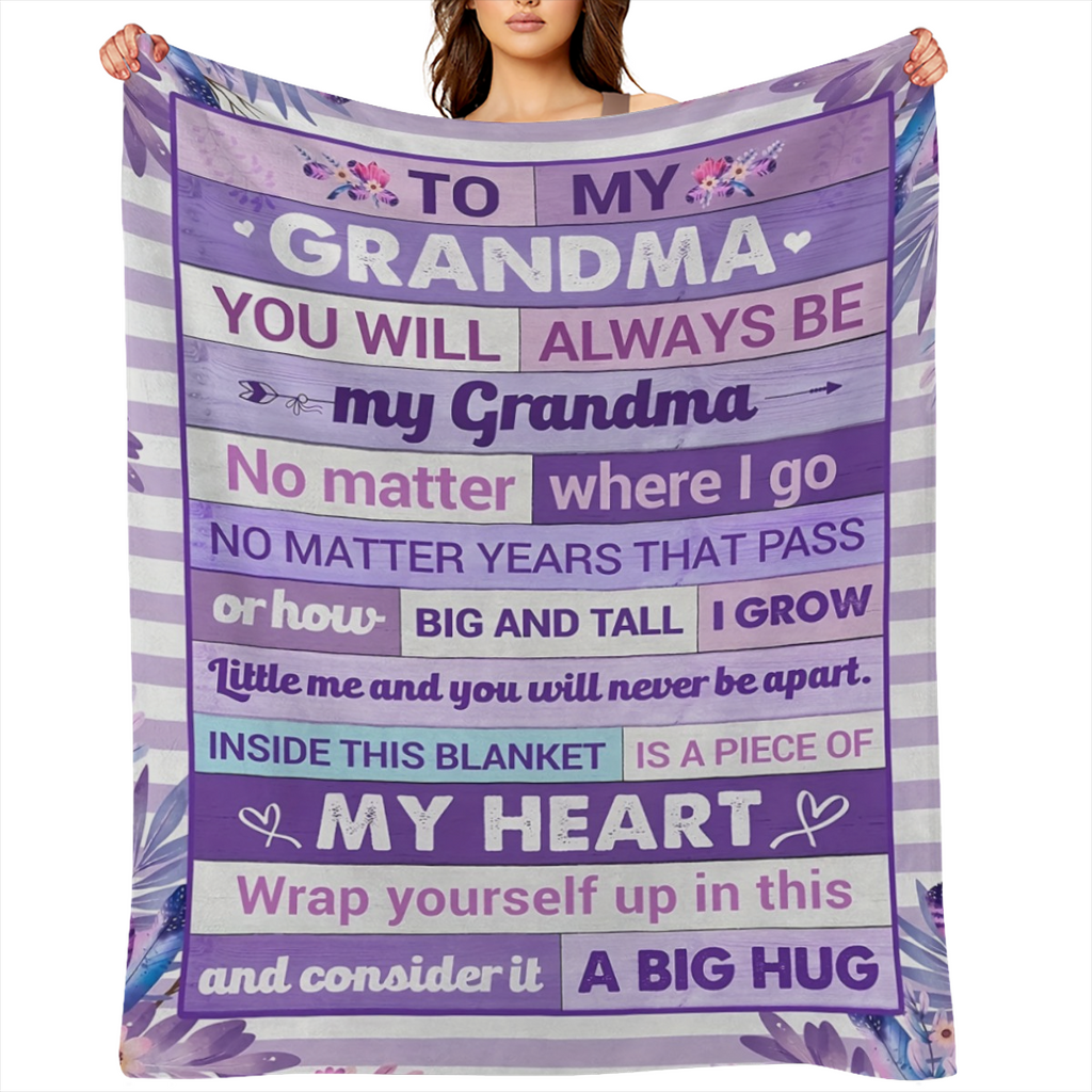 All Season Vintage Flannel Blanket - Super Soft, Comfortable, Perfect For Grandma' s Sofa, Bed And Sofa - Ideal Gift, Gift For Grandma, Christmas Gift For Grandma, Birthday Gift For Grandma