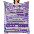 All Season Vintage Flannel Blanket - Super Soft, Comfortable, Perfect For Grandma' s Sofa, Bed And Sofa - Ideal Gift, Gift For Grandma, Christmas Gift For Grandma, Birthday Gift For Grandma