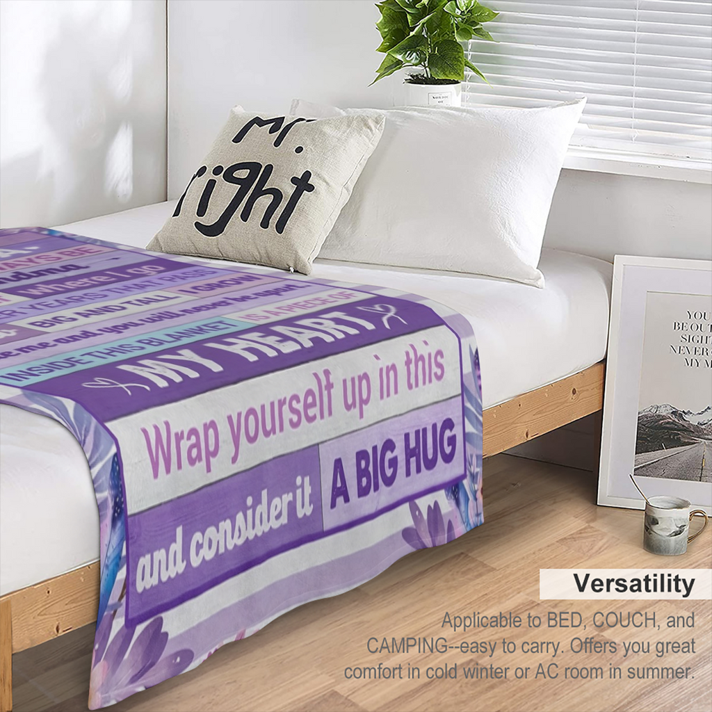 All Season Vintage Flannel Blanket - Super Soft, Comfortable, Perfect For Grandma' s Sofa, Bed And Sofa - Ideal Gift, Gift For Grandma, Christmas Gift For Grandma, Birthday Gift For Grandma