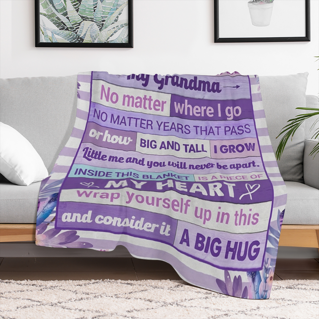 All Season Vintage Flannel Blanket - Super Soft, Comfortable, Perfect For Grandma' s Sofa, Bed And Sofa - Ideal Gift, Gift For Grandma, Christmas Gift For Grandma, Birthday Gift For Grandma