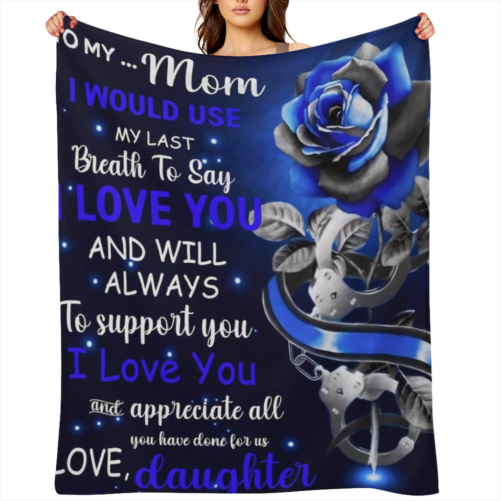 1pc Gifts For Mom, Throw Blanket To My Mom From Daughter Son, Birthday Gifts For Mom, Mom Gifts, Soft Bed Flannel Mother Blanket, Happy Mom Birthday Gifts ( Mom Birthday Gifts, 60 X 50) , Soft And Com