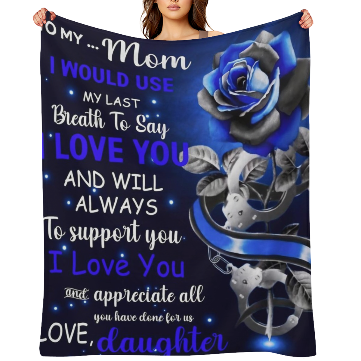1pc Gifts For Mom, Throw Blanket To My Mom From Daughter Son, Birthday Gifts For Mom, Mom Gifts, Soft Bed Flannel Mother Blanket, Happy Mom Birthday Gifts ( Mom Birthday Gifts, 60 X 50) , Soft And Com