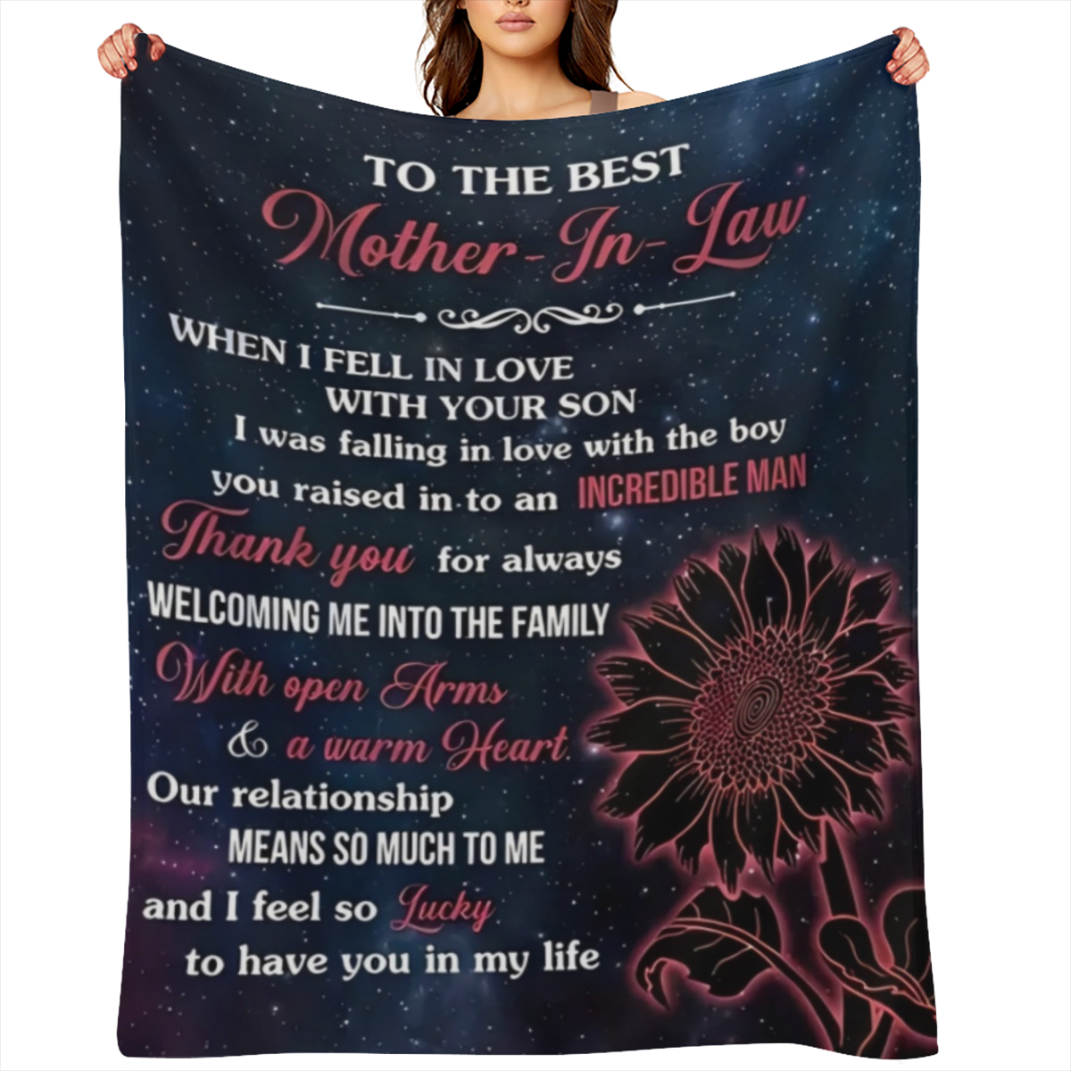 1pc Gift For Mother In Law Throw Blanket Holiday Gift Soft Throw Blanket Flannel Blanket For Sofa Couch Office Bed Camping Travelling
