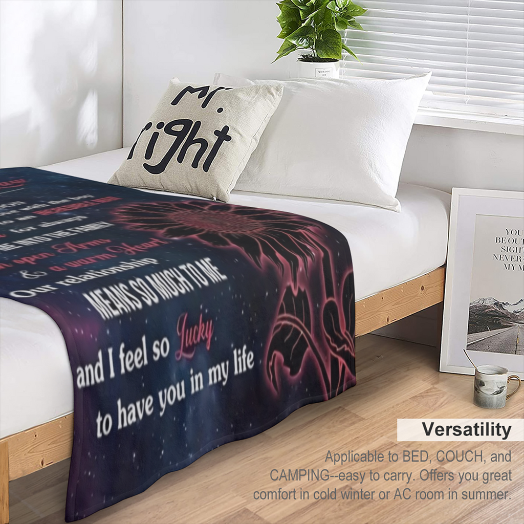 1pc Gift For Mother In Law Throw Blanket Holiday Gift Soft Throw Blanket Flannel Blanket For Sofa Couch Office Bed Camping Travelling