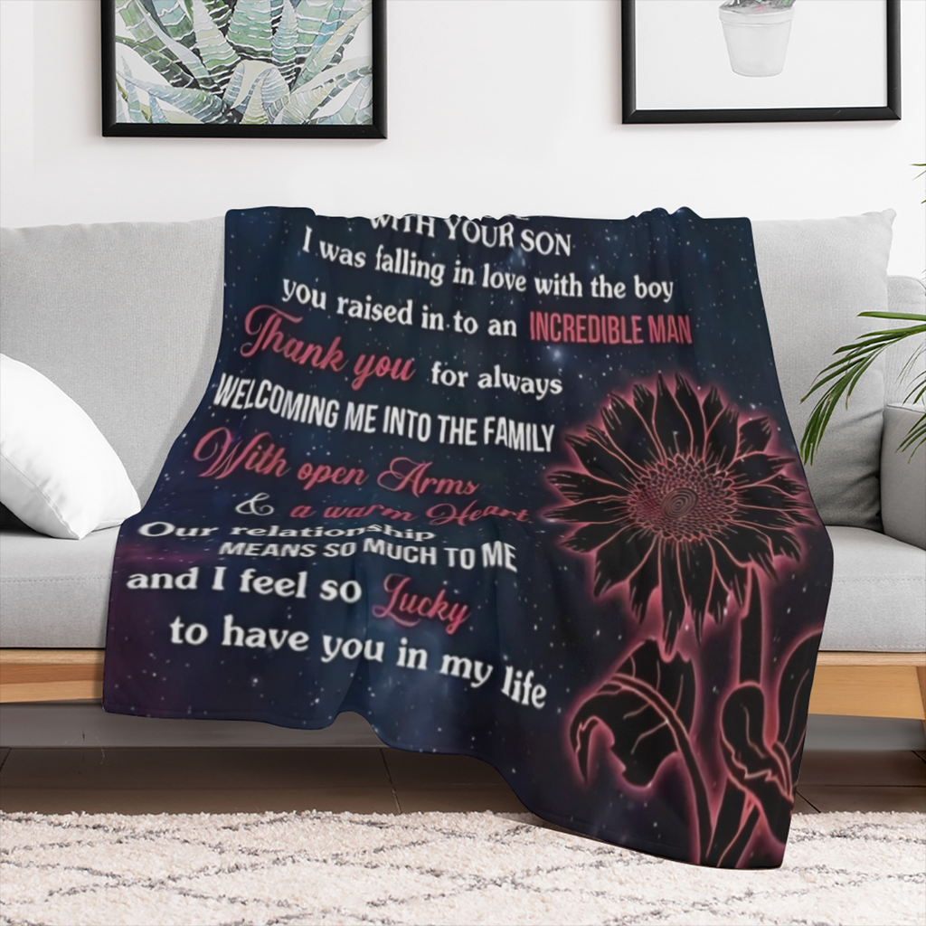 1pc Gift For Mother In Law Throw Blanket Holiday Gift Soft Throw Blanket Flannel Blanket For Sofa Couch Office Bed Camping Travelling