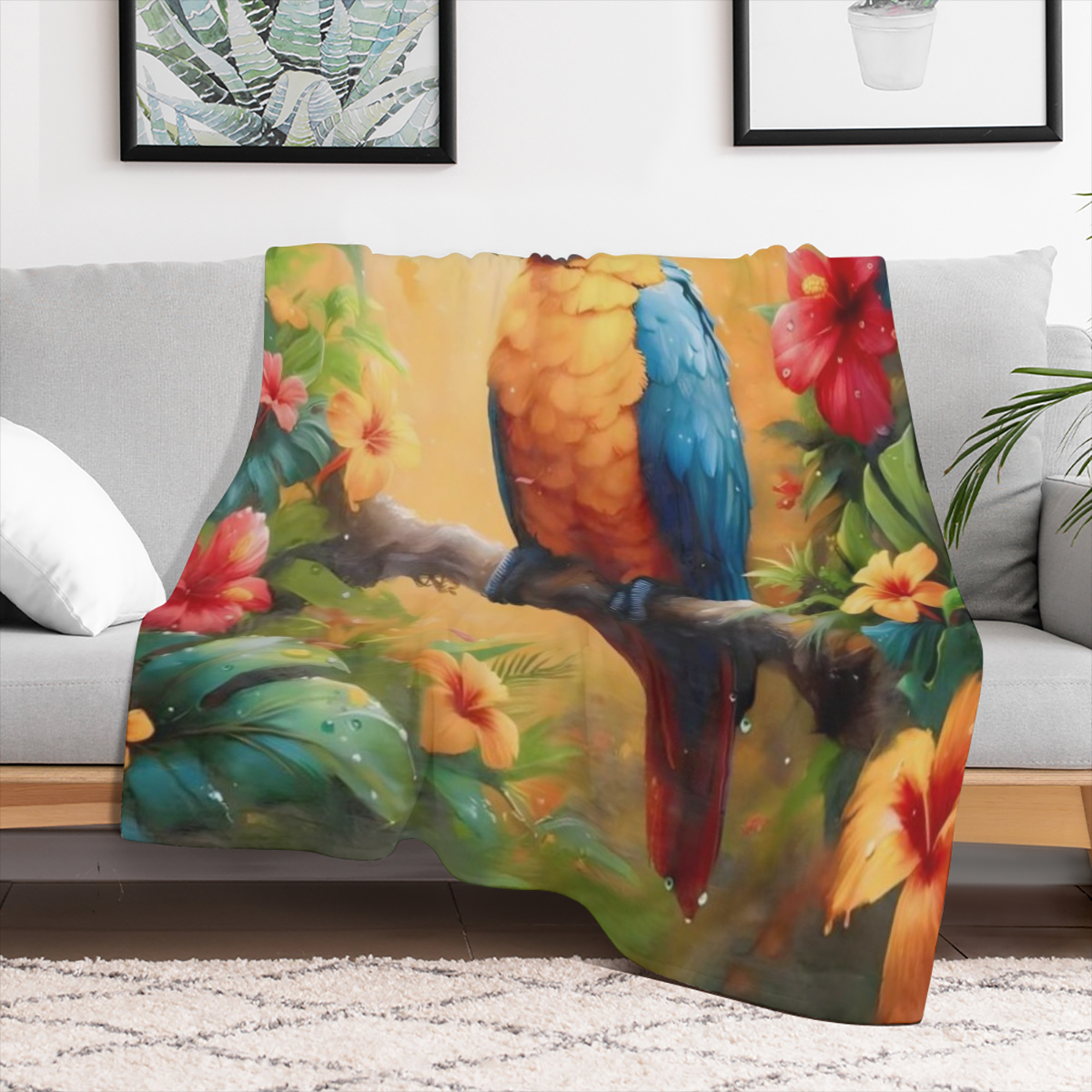 Cozy Bohemian Pattern Soft Warm 100 Polyester Machine Washable Perfect Gift for Friends Family Ideal for Napping Camping Travel and Home Decor 373