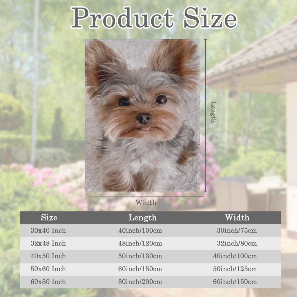Cozy Yorkshire Terrier Pattern Flannel Blanket - Suitable for Sofa, Office and Bed Decoration - Perfect Gift for Christmas, Wedding, Birthday