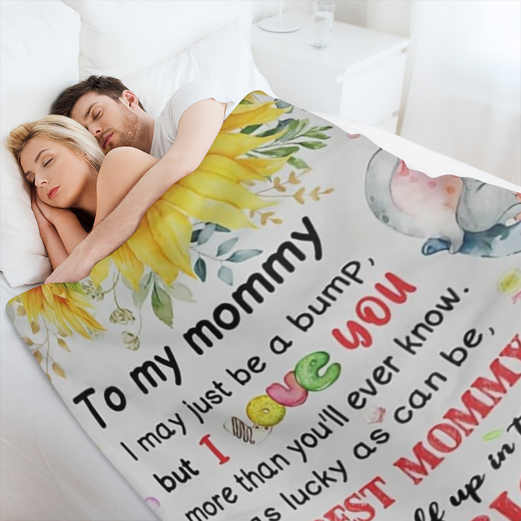 1pc Cozy Flannel Fleece Throw Blanket for Mom, Contemporary Style, All-Season Multipurpose Knitted Polyester, Machine Washable, Soft Comfortable Travel Camping Sofa Bed Office Decor, Ideal Birthday Gi