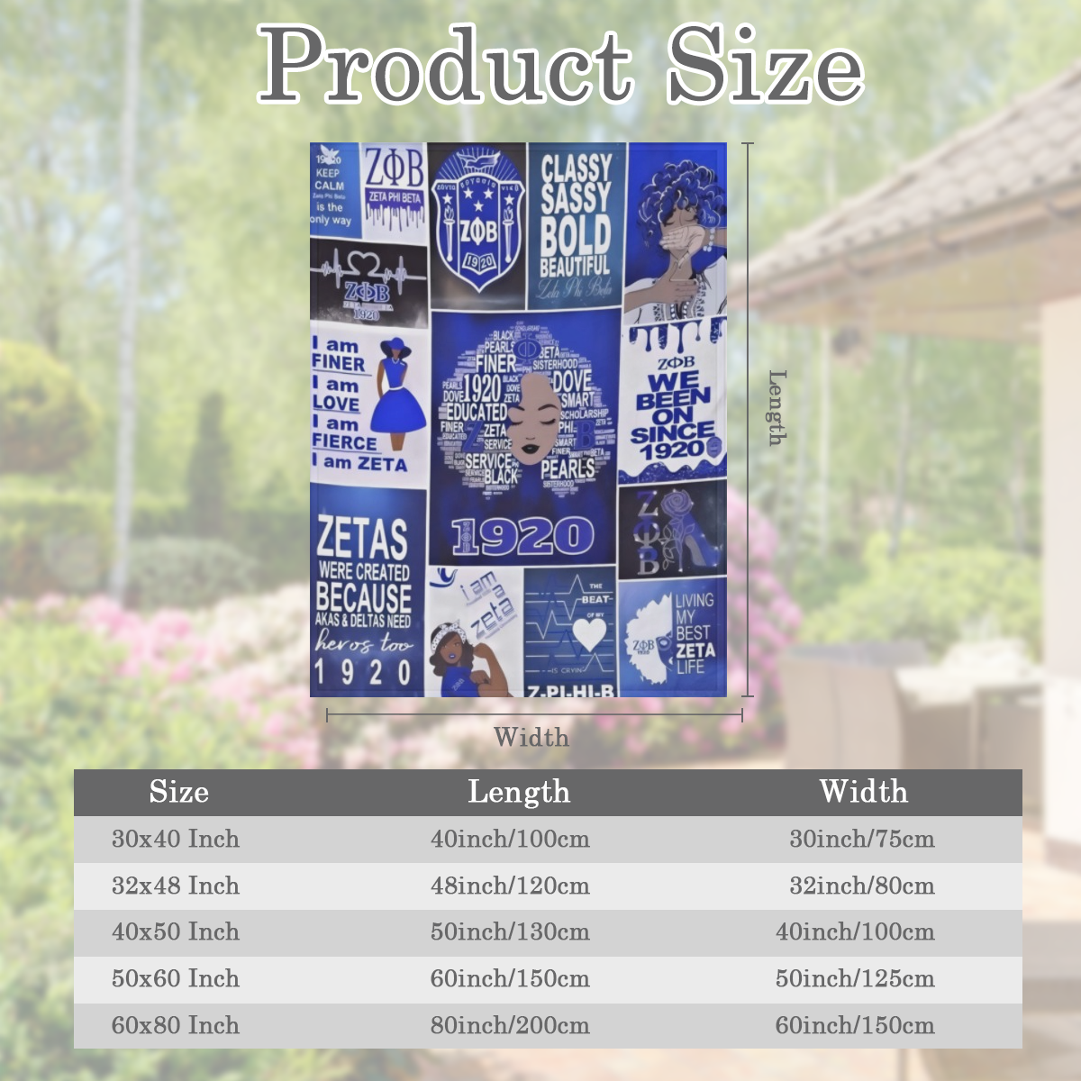 Classic Zeta Phi Beta Design Flannel Blanket Honoring 1920 History and Heritage Showcasing Confidence and Elegant Style Keeping You Warm Every Day