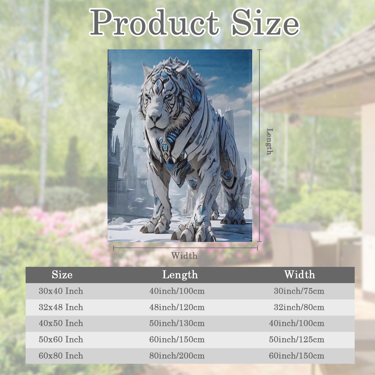 1pc Cozy Snow Mechanical Tiger Print Blanket - Lightweight Flannel Throw For Sofa, Bed, Travel, Camping, Livingroom, Office, Couch, Chair, And Bed - Digital Printing Fleece Blanket With Soft And Warm