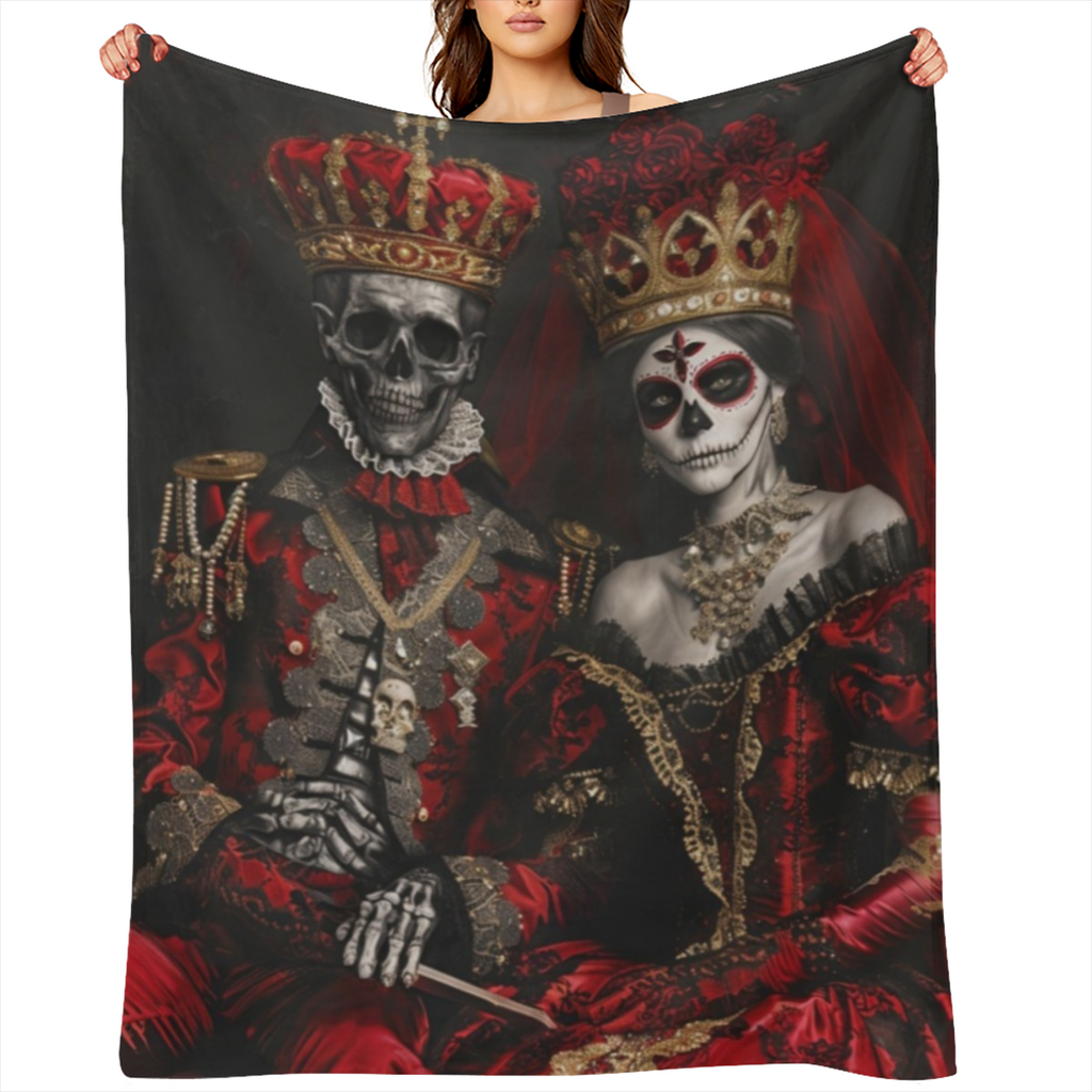1pc Commemorative Gifts Blanket For Couples King Queen Soft Blanket Flannel Blanket Warm Cozy Nap Throw Blanket For Bed Sofa Home Decor