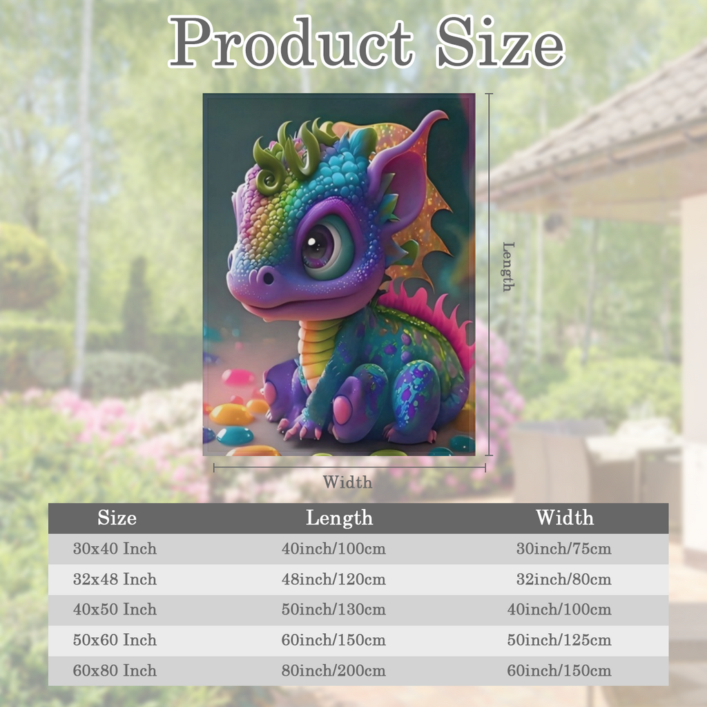 1pc Glam Style Dragon Print Flannel Throw Blanket 100 Polyester All Seasons Machine Washable Stain Tear Resistant Digital Print Quilted Knit Fabric 200- 250gsm - Multipurpose Home Leisure Nap Blanket