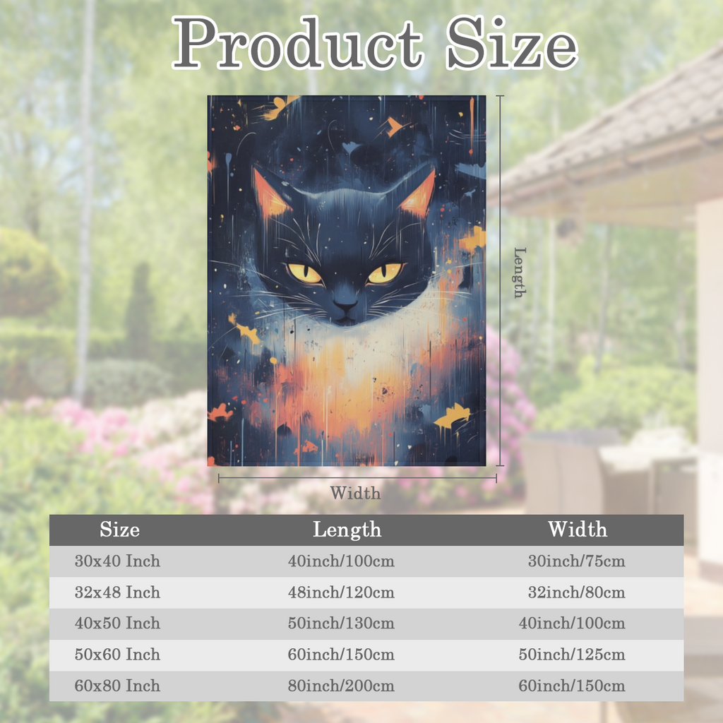 1pc Super Soft Flannel Blanket - Black Cat Print Cozy Multipurpose Throw for All- Season Warmth - Perfect Nap Blanket & Luxurious Gift for Couch, Sofa, Bed, Camping & Travelling