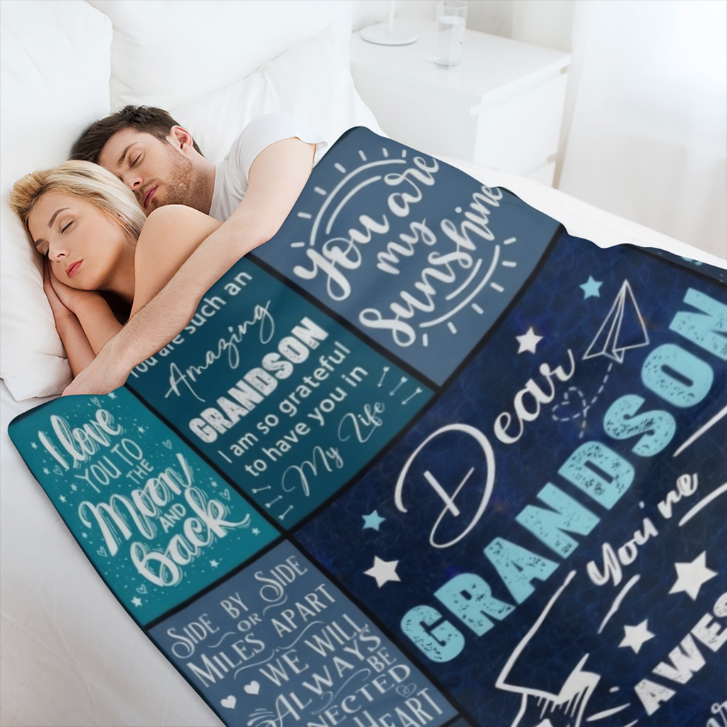 1PC blue letter patchwork pattern printed blanket, contemporary style blanket, soft and comfortable blanket, travel sofa bed, office home decoration, birthday gift blanket, available for boys, girls,