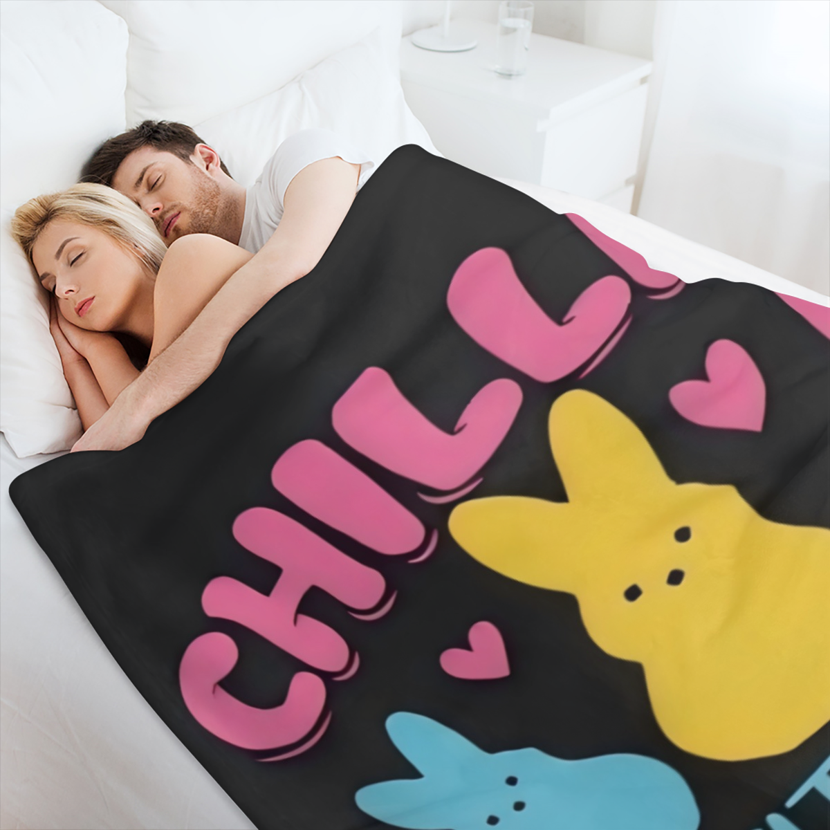 Chillin with My Peeps Throw Blanket for Couch Bed Sofa Throw Blanket for Men Women Blankets