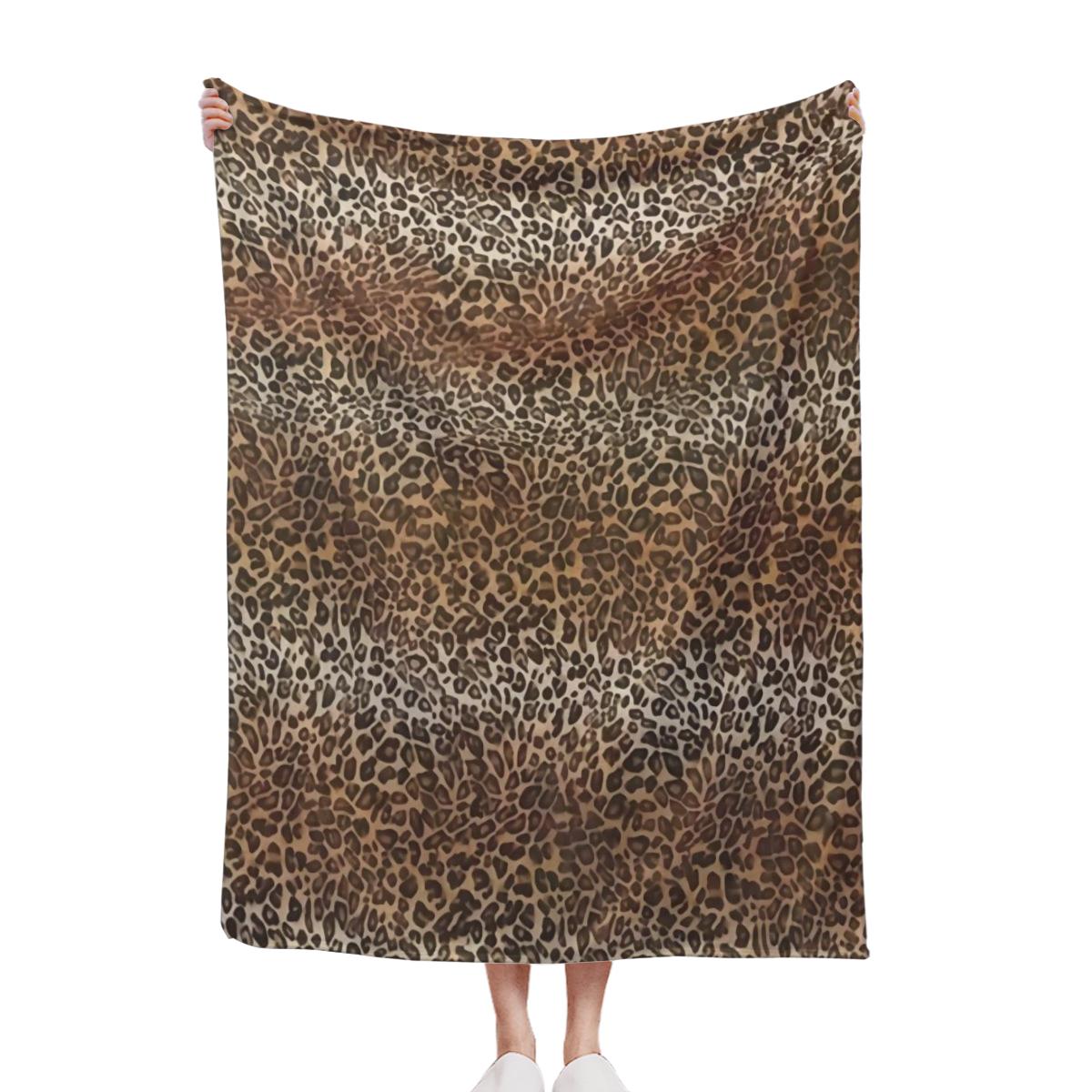 [300GSM]Cozy Leopard Print Fleece Flannel Throw Blanket- Super Soft, Lightweight, Double-Sided Cheetah Design for Bed, Sofa, Couch& Travel- 50x60 Inch, Anti-Pilling, All-Season Comfort for Adults& You