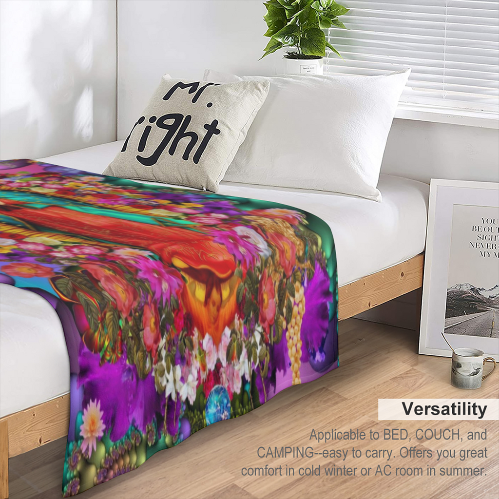 1pc Our Lady of Guadalupe Flannel Blanket Blanket for all seasons, a comfortable warm soft travel blanket