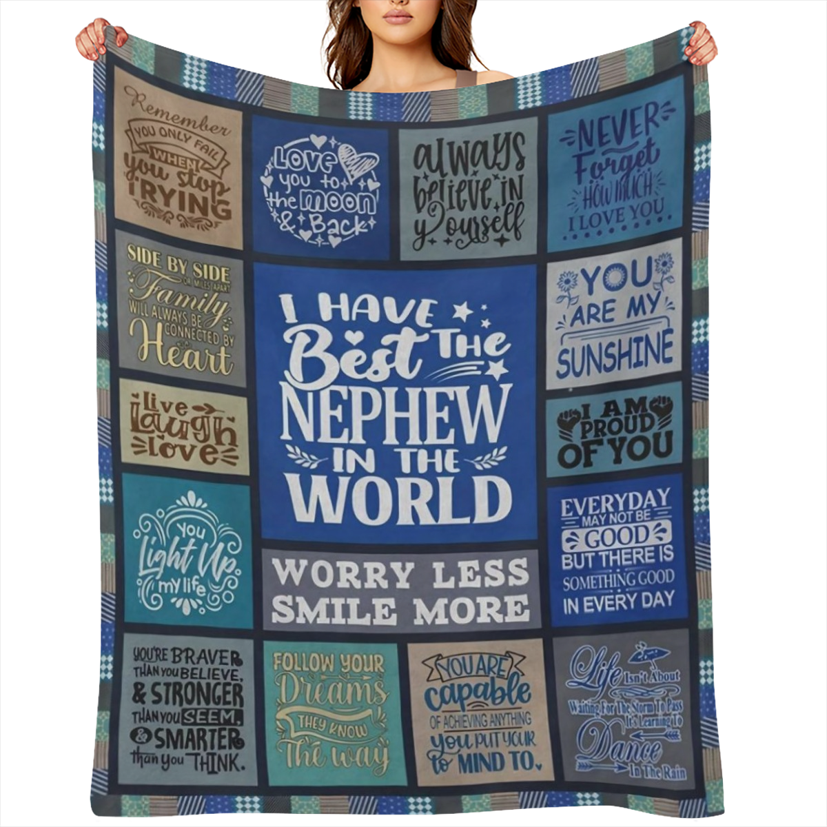 1 pc Throw Blanket for Nephew Gifts from Auntie Birthday Gifts Nephew Blanket from Aunt Uncle