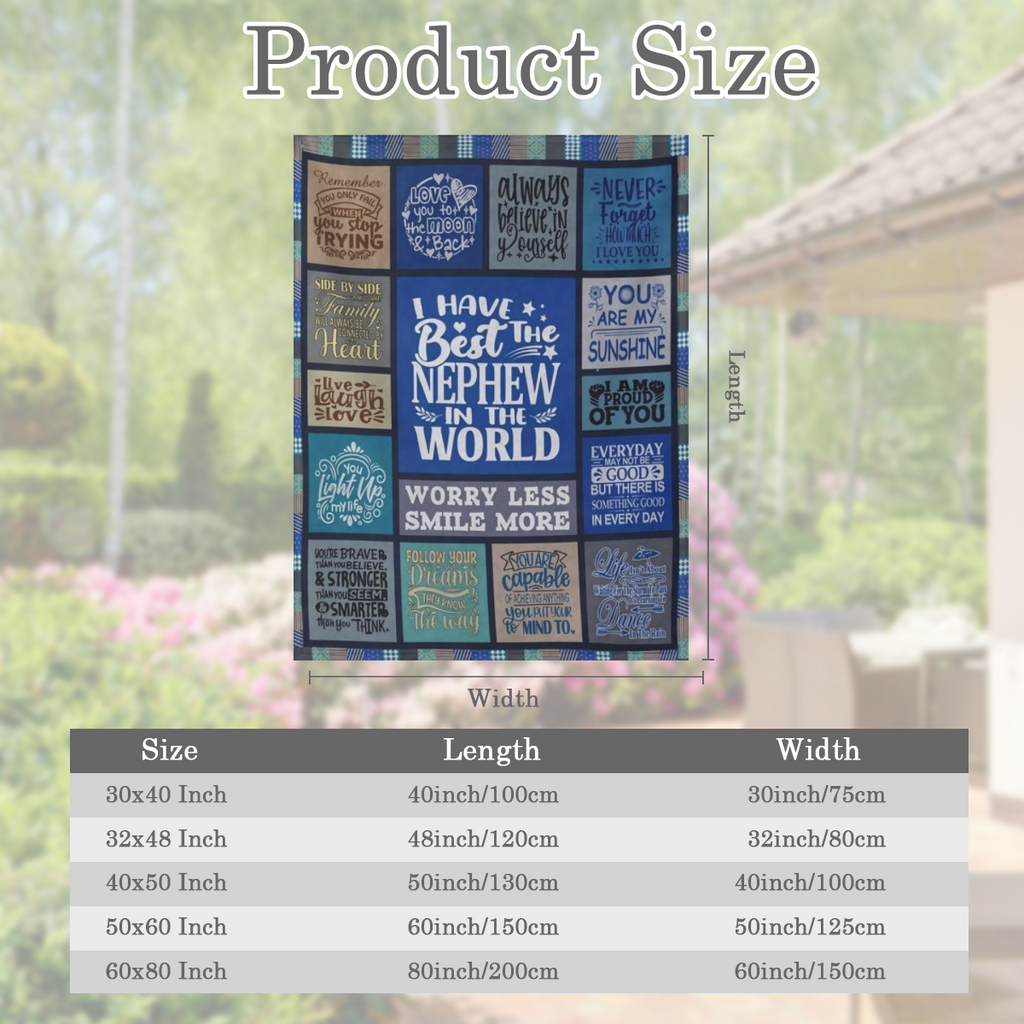 1 pc Throw Blanket for Nephew Gifts from Auntie Birthday Gifts Nephew Blanket from Aunt Uncle