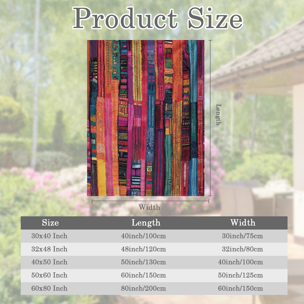 Soft Cozy Guatemalan Mayan-Inspired Flannel Throw Blanket - Vibrant Striped Design Perfect for Bed Sofa Office or Camping