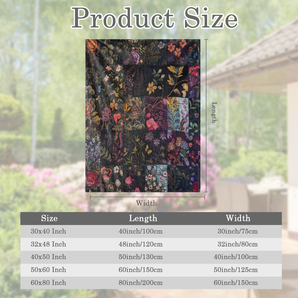 Allseason Versatility Cozy Vintage Floral Flannel Throw Blanket - Soft, Lightweight Polyester with Retro Botanical Patterns in Red - Perfect for Sofa, Couch, Office, Camping, and Travel - All- Season