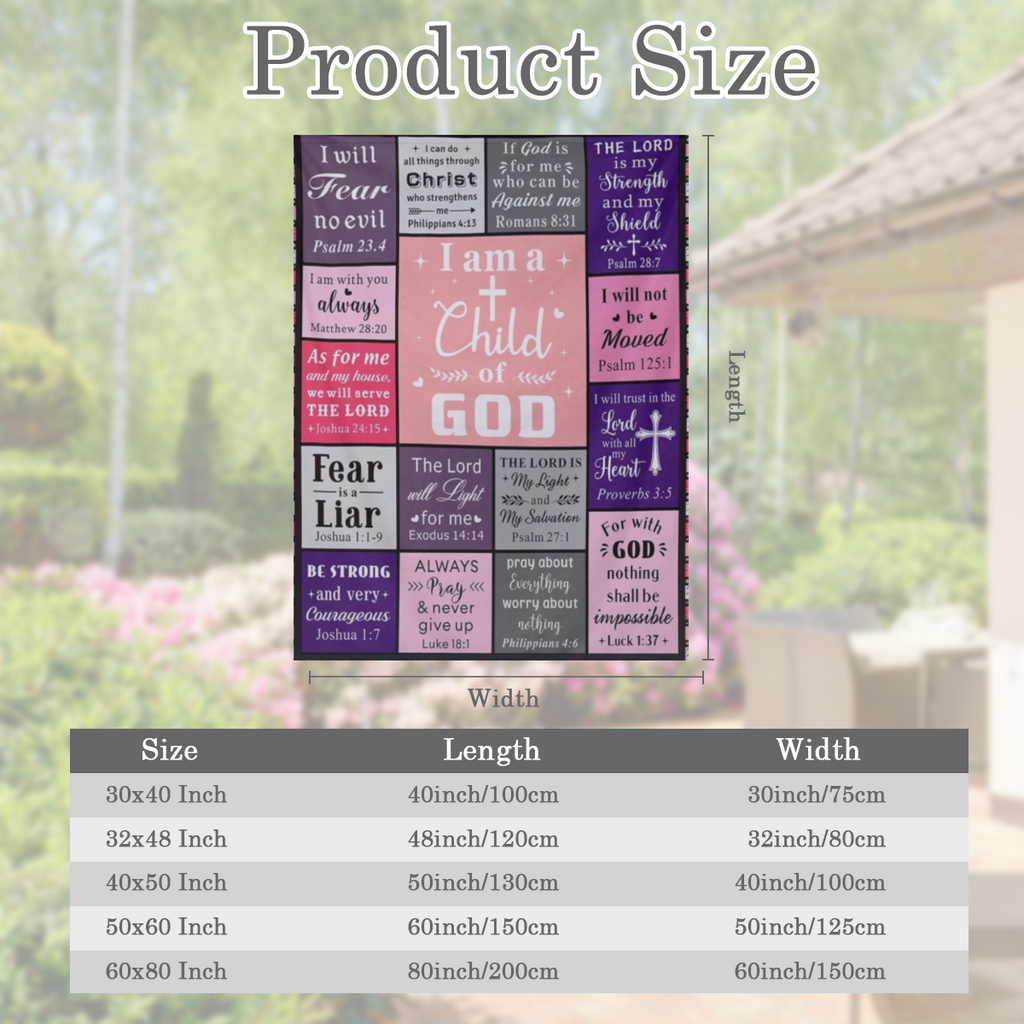 Christian Gifts for Women Blanket 60x50 - Baptism Confirmation First Communion Gifts for Girls Inspirational Faith Based Gifts, Religious Catholic Spiritual Gifts for Women for Women, 280GSM CozyFlann