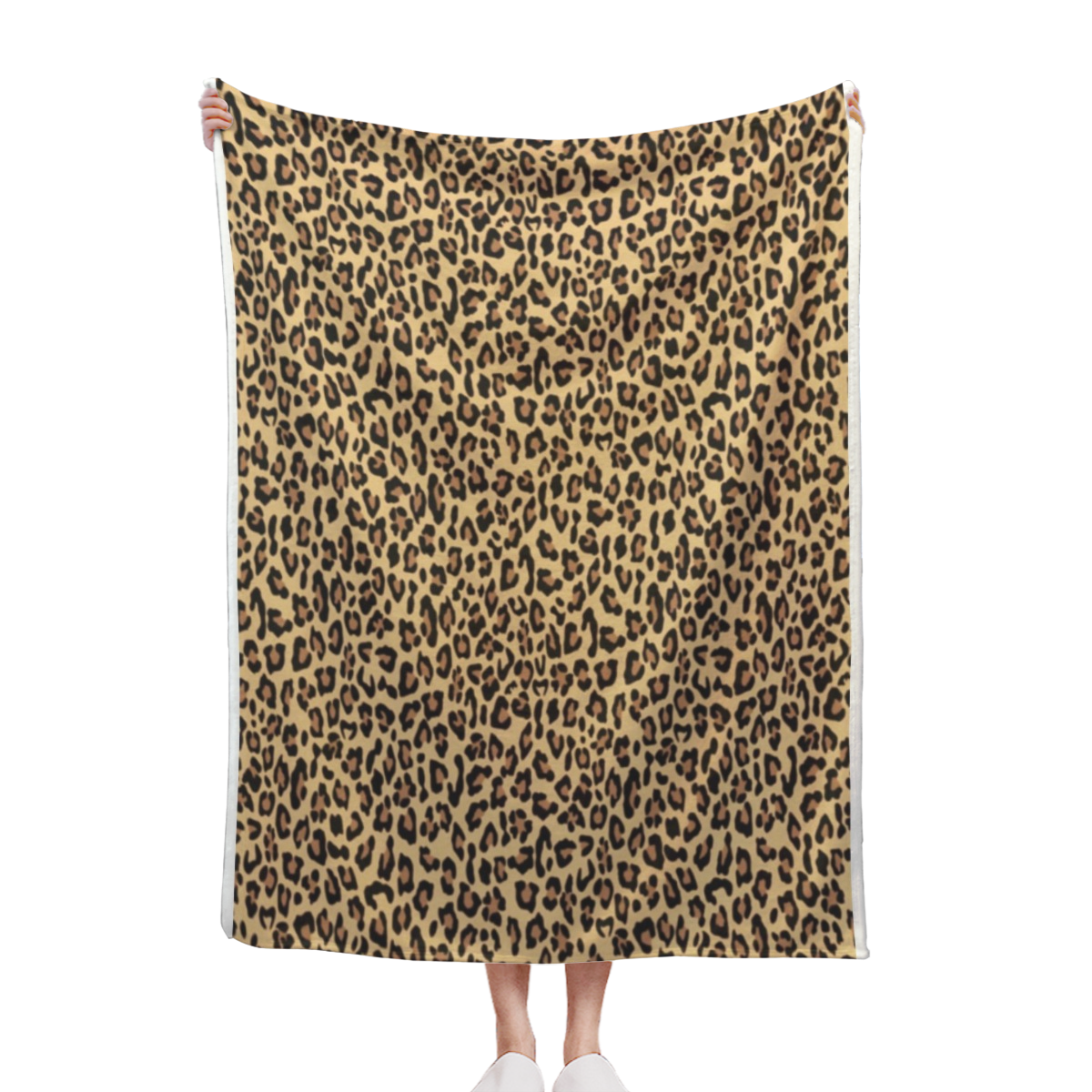 1pc Luxury Leopard Print Flannel Blanket - Extra Large 60x80 Inch Heavyweight 300GSM Plush Throw - All-Season Soft Bedspread, Couch Cover - Brown/Black/Beige/Gray/White - Housewarming/Birthday Gift fo
