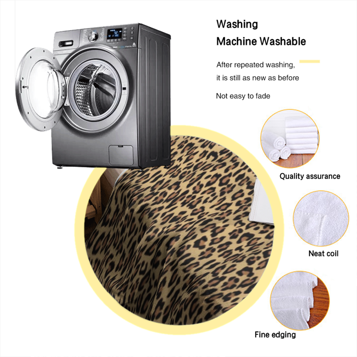 1pc Luxury Leopard Print Flannel Blanket - Extra Large 60x80 Inch Heavyweight 300GSM Plush Throw - All-Season Soft Bedspread, Couch Cover - Brown/Black/Beige/Gray/White - Housewarming/Birthday Gift fo