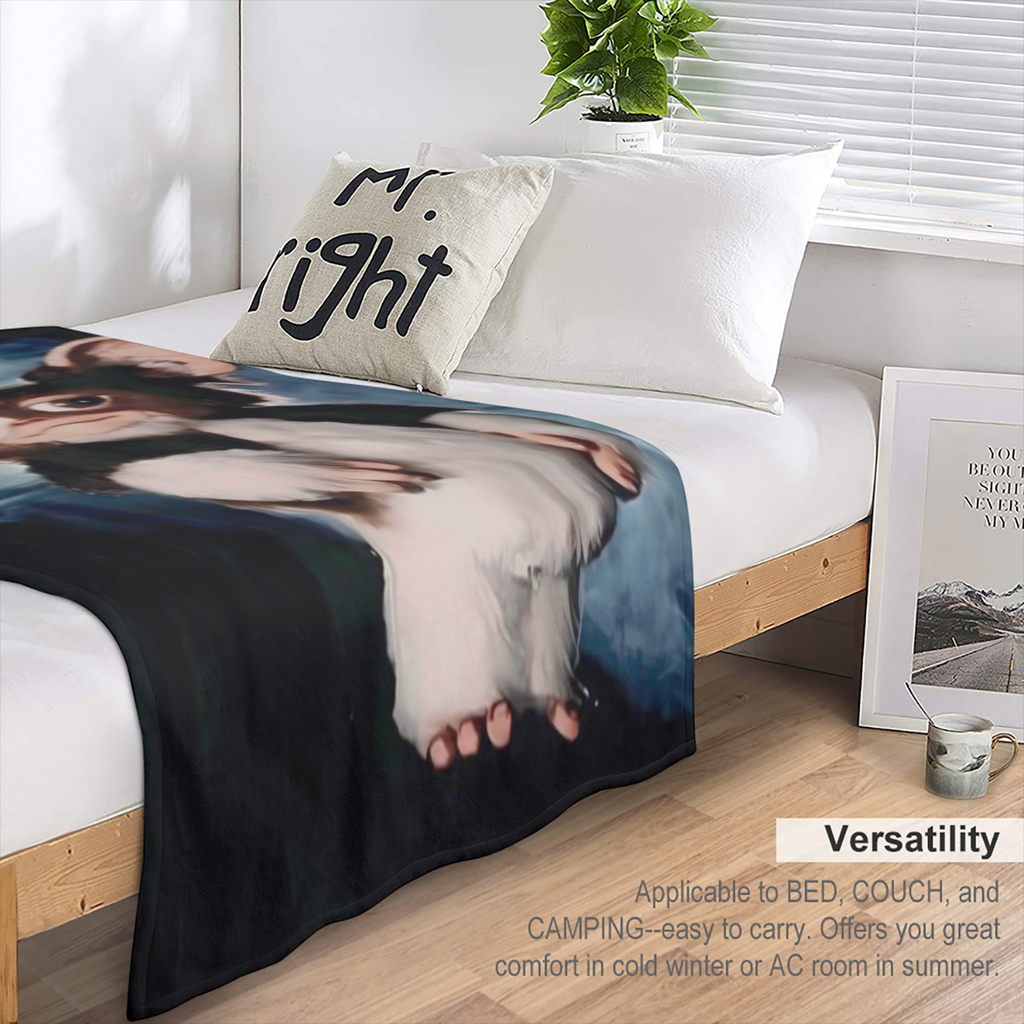 Flannel Blanket - Name 3D Digital Print Design 100 Polyester All-Season Soft Throw for Bed Sofa Picnic Machine Washable Christmas Halloween Gift Blanket