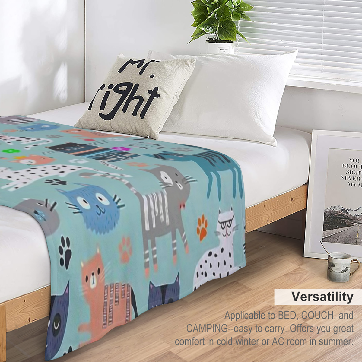 Cat Blanket, Super Soft Flannel Throw Blanket, Cat Gifts For Cat Lovers, Cozy Lightweight Blankets For Women Adults