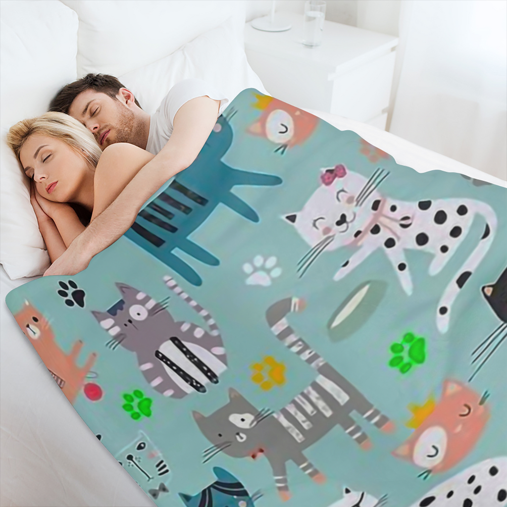 Cat Blanket, Super Soft Flannel Throw Blanket, Cat Gifts For Cat Lovers, Cozy Lightweight Blankets For Women Adults