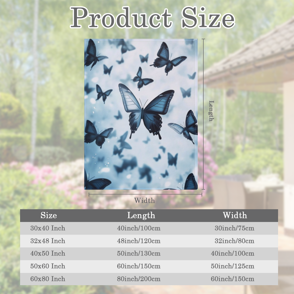 1pc Dreamy Butterfly Print Blanket - Contemporary Style Flannel Throw For Travel Couch Bed Office Home Decoration - Birthday Gift Blanket For Girls Adults