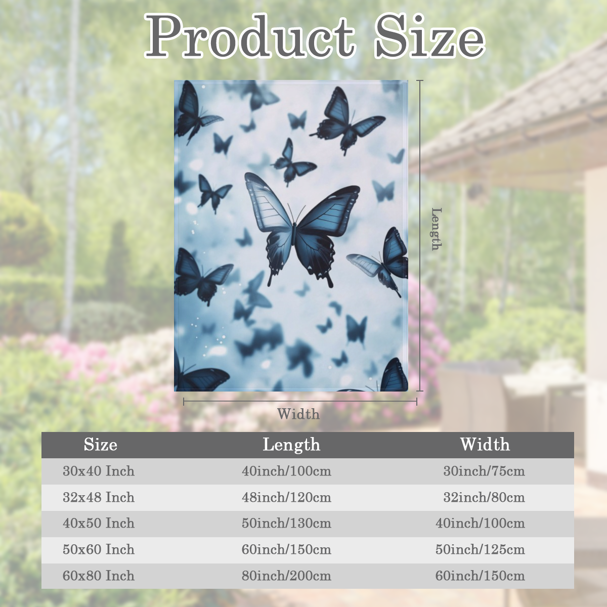 1pc Dreamy Butterfly Print Blanket - Contemporary Style Flannel Throw For Travel Couch Bed Office Home Decoration - Birthday Gift Blanket For Girls Adults