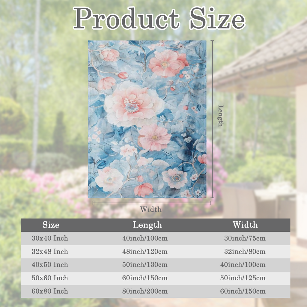 1 modern floral printed flannels blanket, tear resistant, Four season knitted polyester blanket, digital printed gift blanket, suitable for African girls, granddaughters, daughters, multi- purpose, su