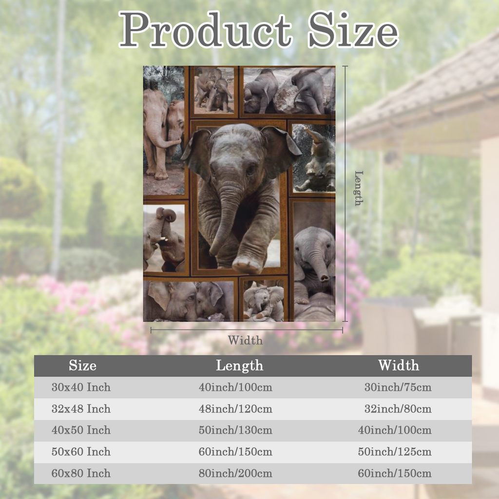 Cozy Elephant-Themed Flannel Throw Blanket - Soft Warm and Perfect for Couch Bed Office or Travel - Ideal Gift for Friends