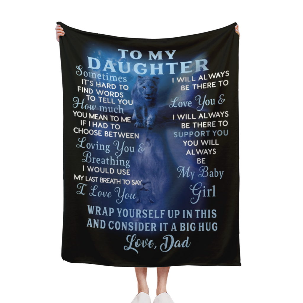 Protective and Heartfelt Design Throw Blanket 1 Count for Daughters Gift for Birthday Graduation or Everyday Love Sentimental Throw Blanket from Dad to Express Unshakable Support Strength and Devotion