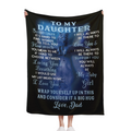 Protective and Heartfelt Design Throw Blanket 1 Count for Daughters Gift for Birthday Graduation or Everyday Love Sentimental Throw Blanket from Dad to Express Unshakable Support Strength and Devotion