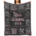 1 Pc Blanket Gifts for Grandma Blanket, Grandma Gifts, Gifts for Mom, Best Grandma, Happy Birthday Grandma Gifts, Great Grandmother Gifts from Grandson Granddaughter, Throw Blanket