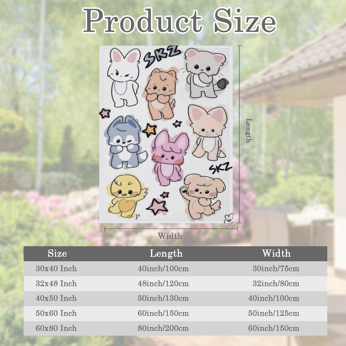 Cartoon Animal Flannel Throw Blanket Multi-Color Polyester Knit All-Season Comfort Machine Washable Ideal for Youngsters Anime Fans Playful Design with Expressive Characters Perfect for Bedroom Decor