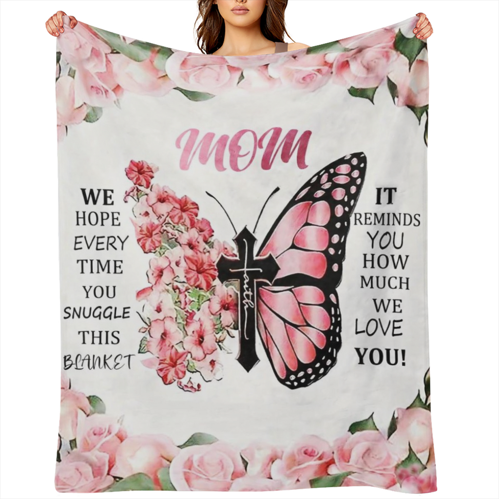 1pc Gifts for Mom Christmas Mom Birthday Gifts Mom Blanket Gifts for Mom from Daughter Son Mom Gifts for Thanksgiving Mothers Day Love Reminder Blanket Gifts for Mom Local Warehouse