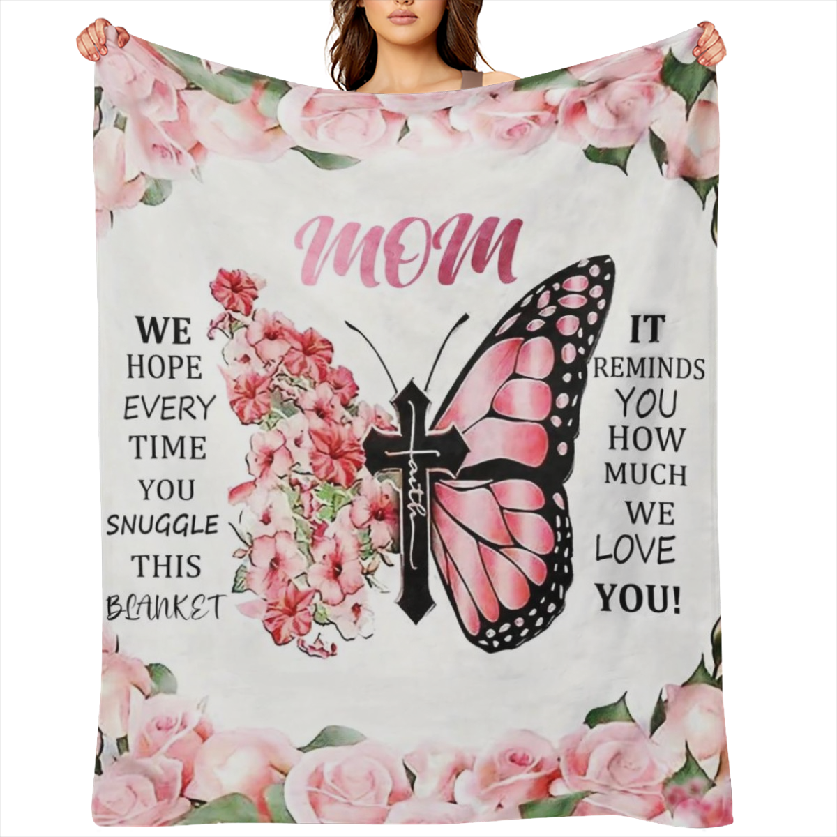1pc Gifts for Mom Christmas Mom Birthday Gifts Mom Blanket Gifts for Mom from Daughter Son Mom Gifts for Thanksgiving Mothers Day Love Reminder Blanket Gifts for Mom Local Warehouse