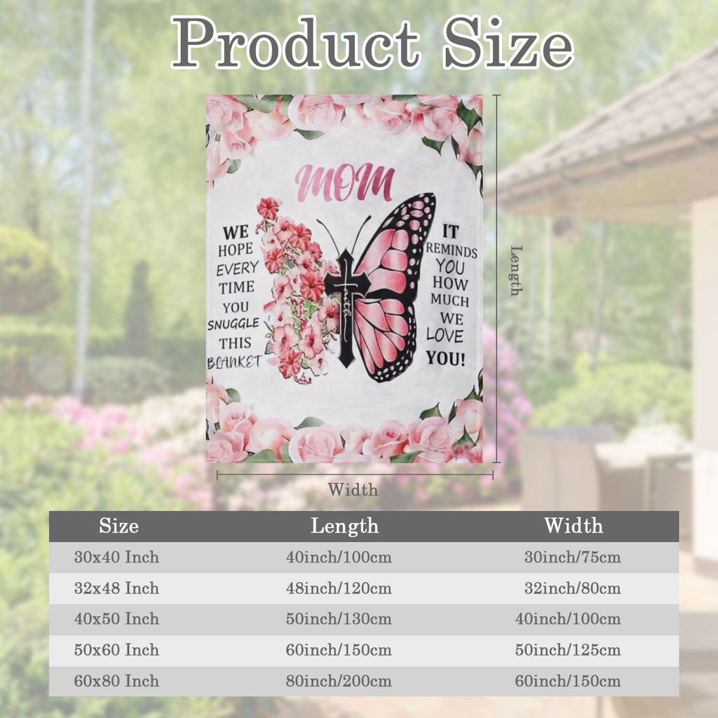1pc Gifts for Mom Christmas Mom Birthday Gifts Mom Blanket Gifts for Mom from Daughter Son Mom Gifts for Thanksgiving Mothers Day Love Reminder Blanket Gifts for Mom Local Warehouse