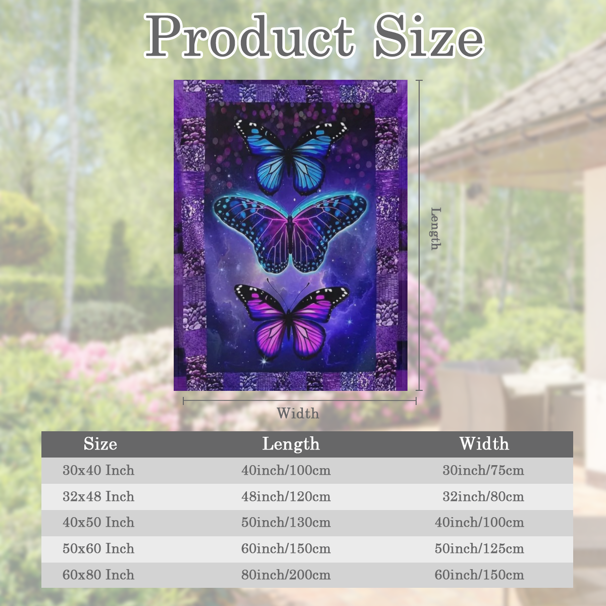 1pc Dreamy Colorful Butterfly Print Blanket, Flannel Blanket, Soft Warm Throw Blanket Nap Blanket For Couch Sofa Office Bed Camping Travel, Multi- purpose Gift Blanket For All Season