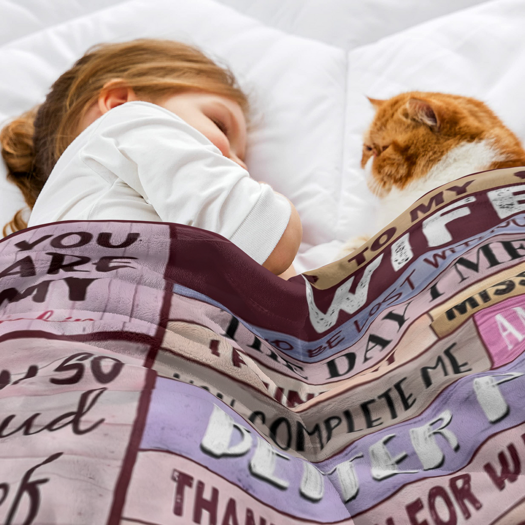 Blanket Gifts for Wife Romantic Anniversary Birthday Gifts for Wife Her I Love You Presents for Wife from Husband to My Wife Warm Gifts for Christmas Valentine's Mother's Day