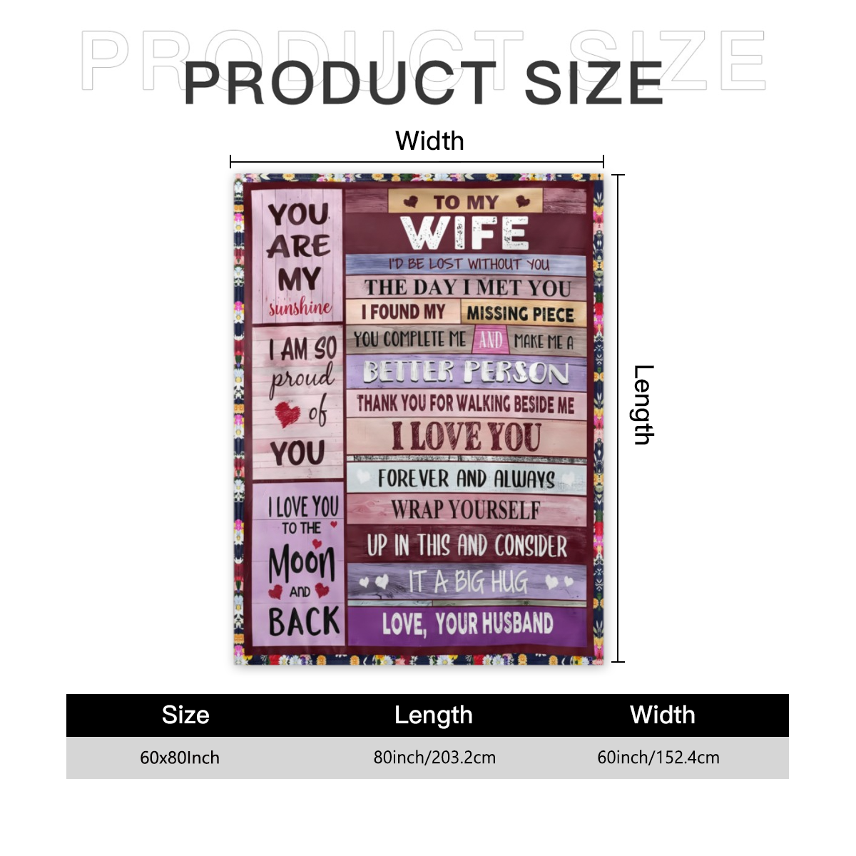 Blanket Gifts for Wife Romantic Anniversary Birthday Gifts for Wife Her I Love You Presents for Wife from Husband to My Wife Warm Gifts for Christmas Valentine's Mother's Day